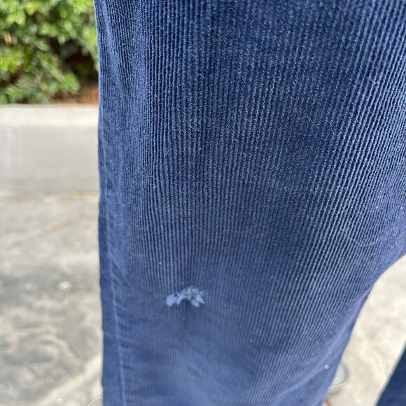 Vintage 1980s OP Ocean Pacific Wide Leg Corduroy Blue Pants Unisex Surfer - Picture 5 of 13